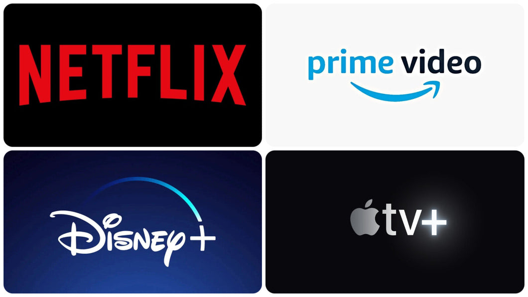 Netflix subscription  Prime video subscription  apple TV subscription  Diney+ subscription 